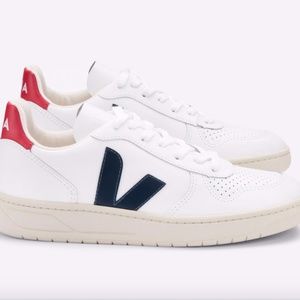 Veja V-10 LEATHER WHITE NAUTICO PEKIN Size US 7